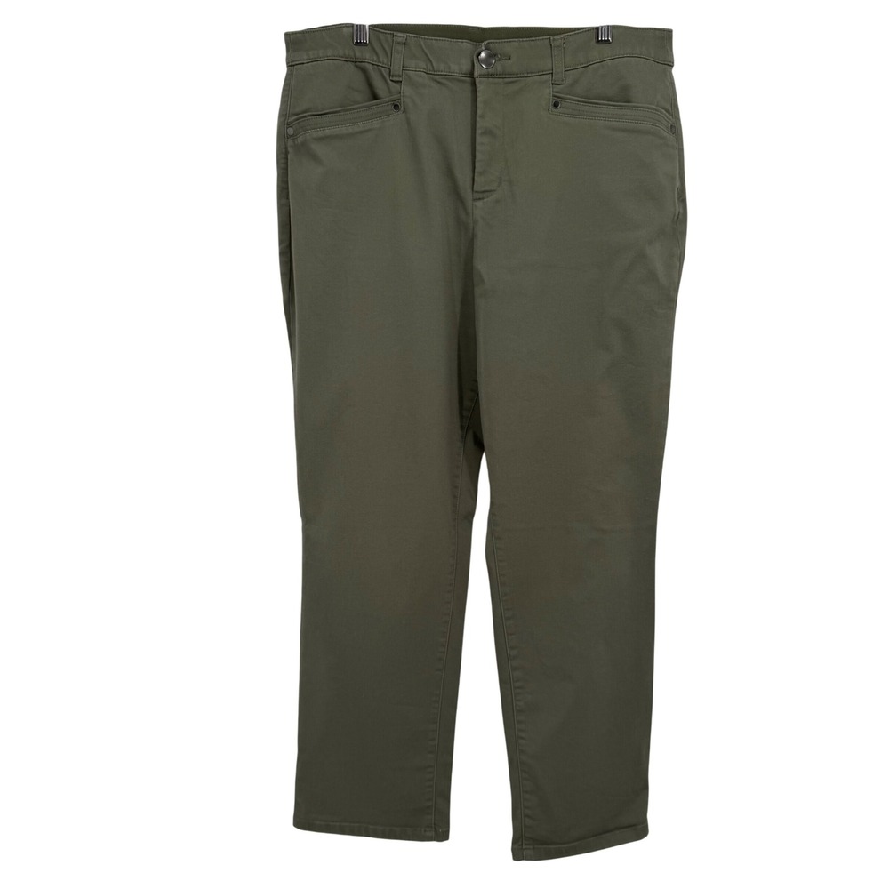 Christopher & Banks Signature Slimming Olive Green Pants Womens 16P Petite